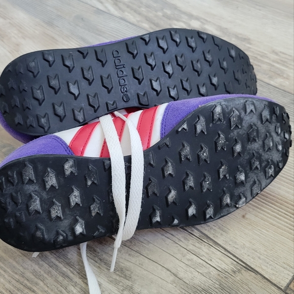 Adidas Sneakers Size 5.5 White Purple Red - Picture 5 of 5